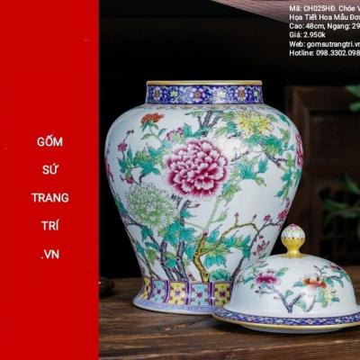 CHÓE VIỀN VÀNG HỌA TIẾT HOA MẪU ĐƠN